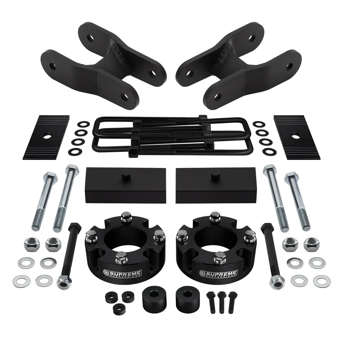 2007-2020 Toyota Tundra Full Suspension Lift Kit With Diff Drop & Axle Shims 2Wd 4Wd | Rear Shackle And Lift Blocks Combo With 1
