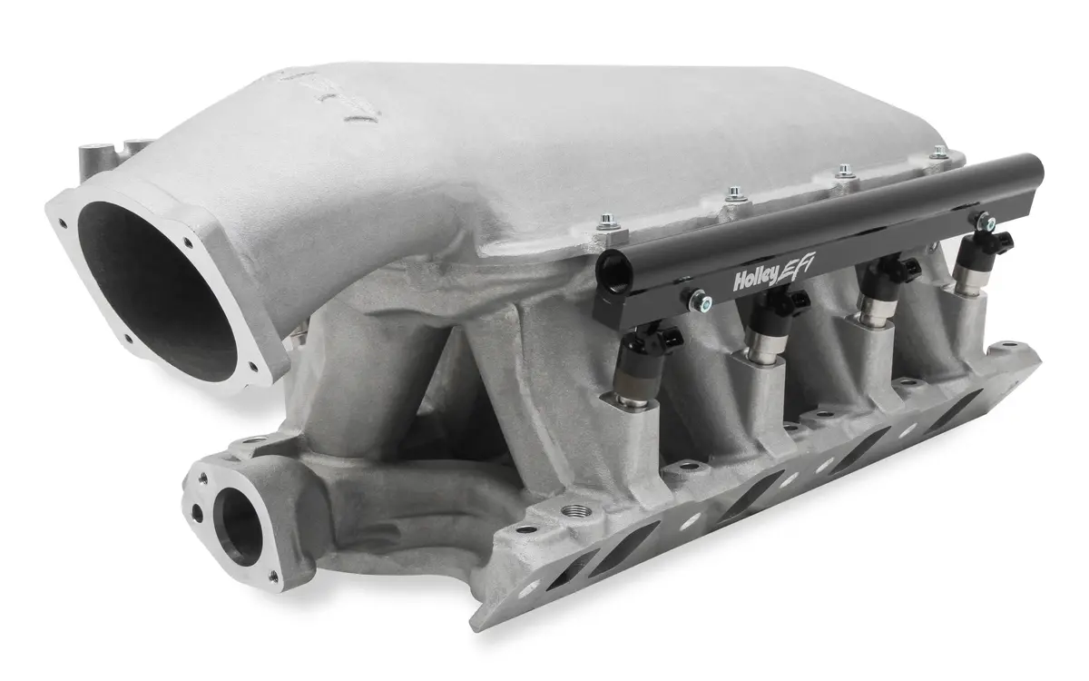 Holley Efi 351W Ford Hi-Ram Efi Manifold (9.5" Deck) 105Mm Ls Throttle Body Flange Top 1