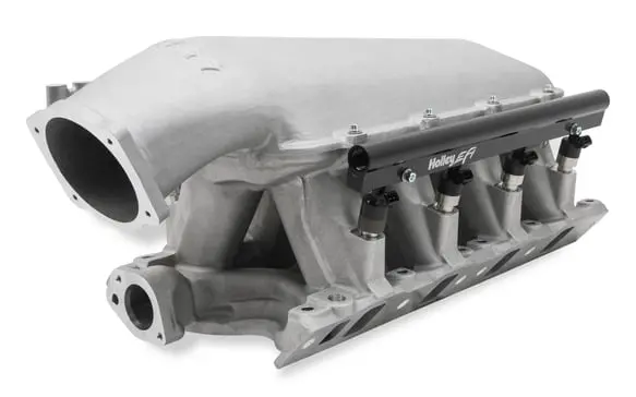 Holley Efi 351W Ford Hi-Ram Efi Manifold (9.5" Deck) With 95Mm Ls Throttle Body Flange Top 1