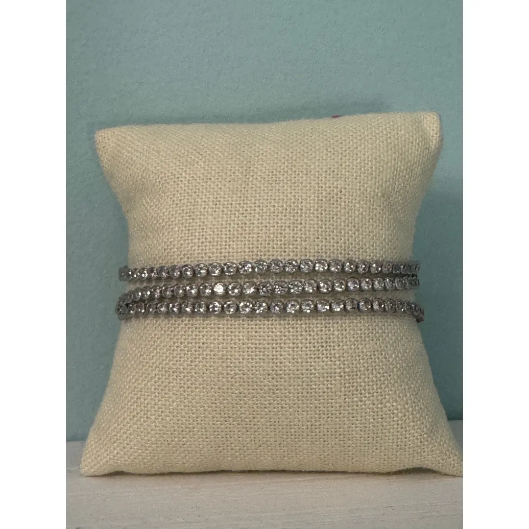 Cz Pull Tie Bracelet Silver-Buy 2 Get 1 Free 1