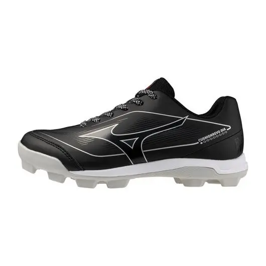 Mizuno Cushionrevo Diamond Jr. Baseball Cleat - Black 1