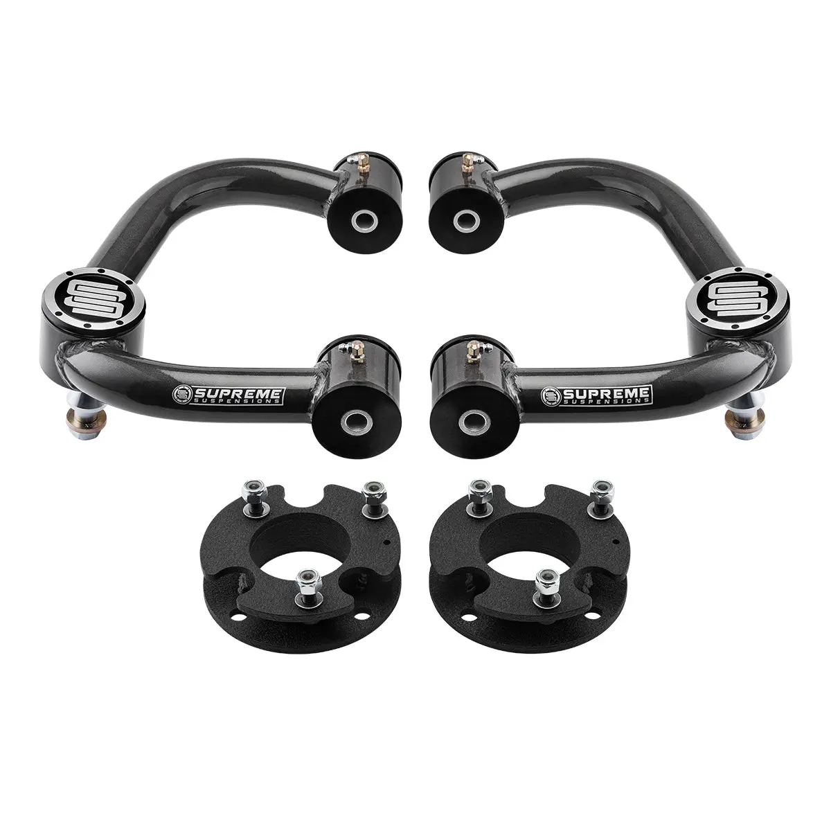 2014-2023 Ford F150 Front Leveling Kit Strut Spacers 2Wd 4Wd With Upper Control Arms W/ Uni Ball, Fk Bearings & Polyurethane Bushings 1