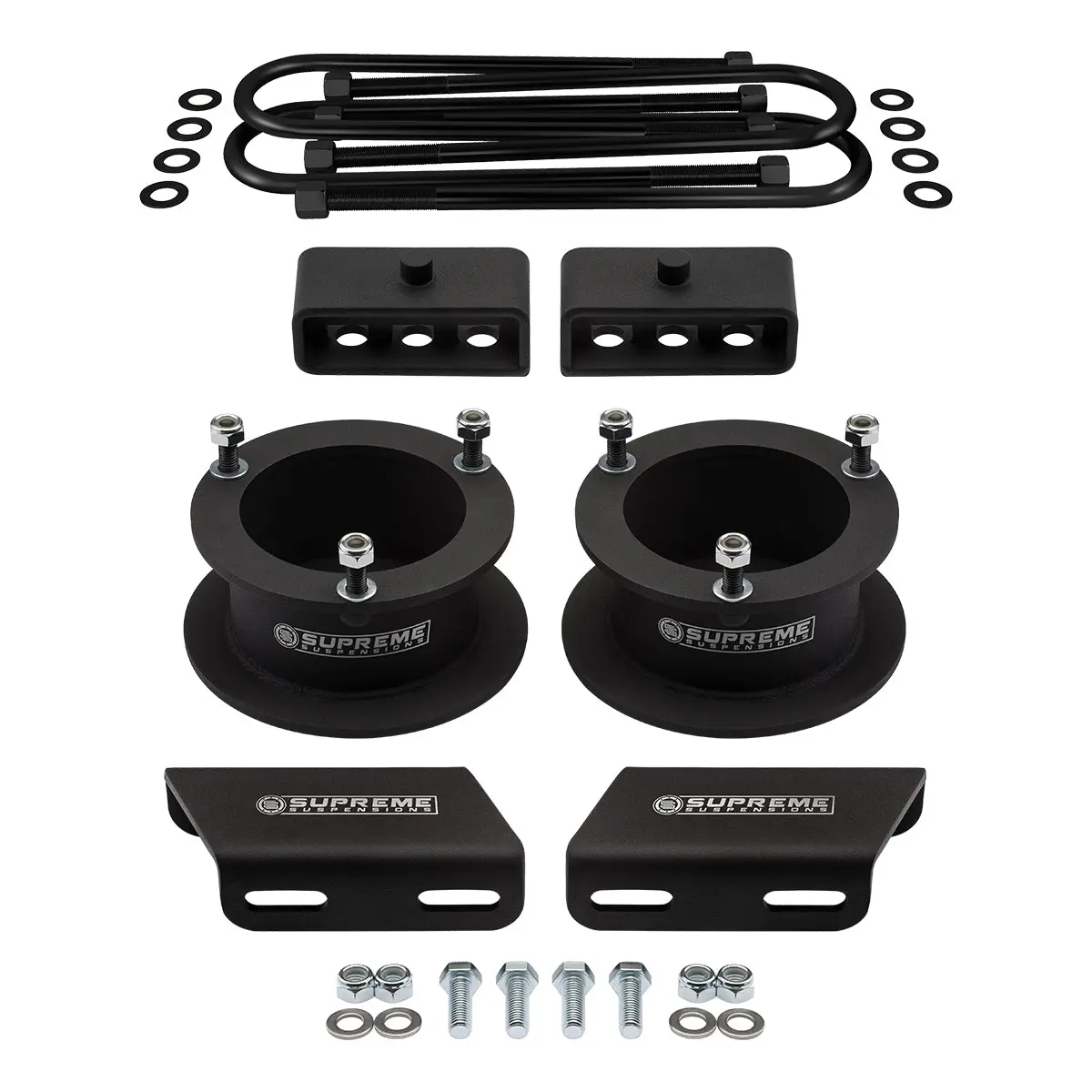 2003-2012 Dodge Ram 3500 4Wd 3.5" Rear Axle - Full Suspension Lift Kit With Sway Bar Drop Bracket 4