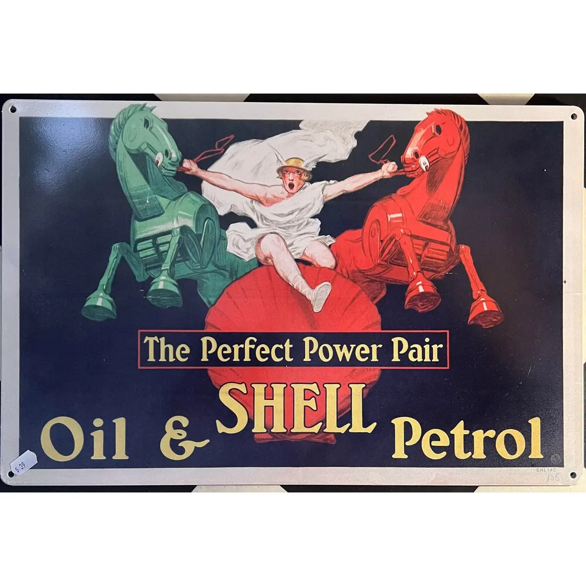 Retro Tin Sign Shell Oil And Petrol 1