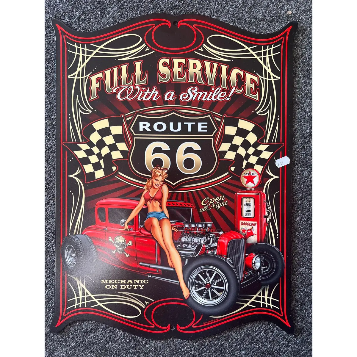 Retro Tin Sign Route 66 1