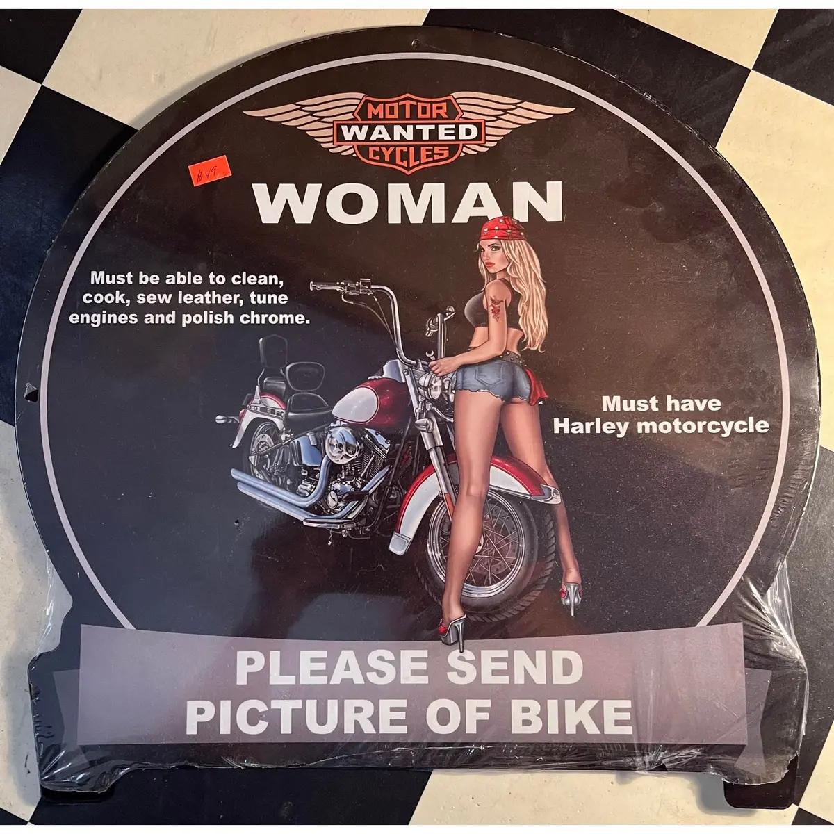 Retro Tin Sign Please Send Picture Of Bike 1
