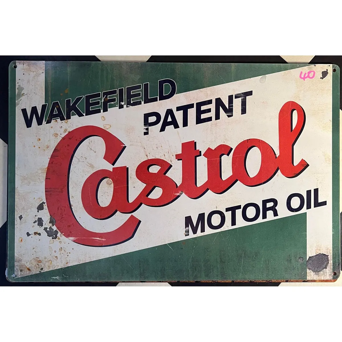 Retro Tin Sign Wakefield Castrol 1