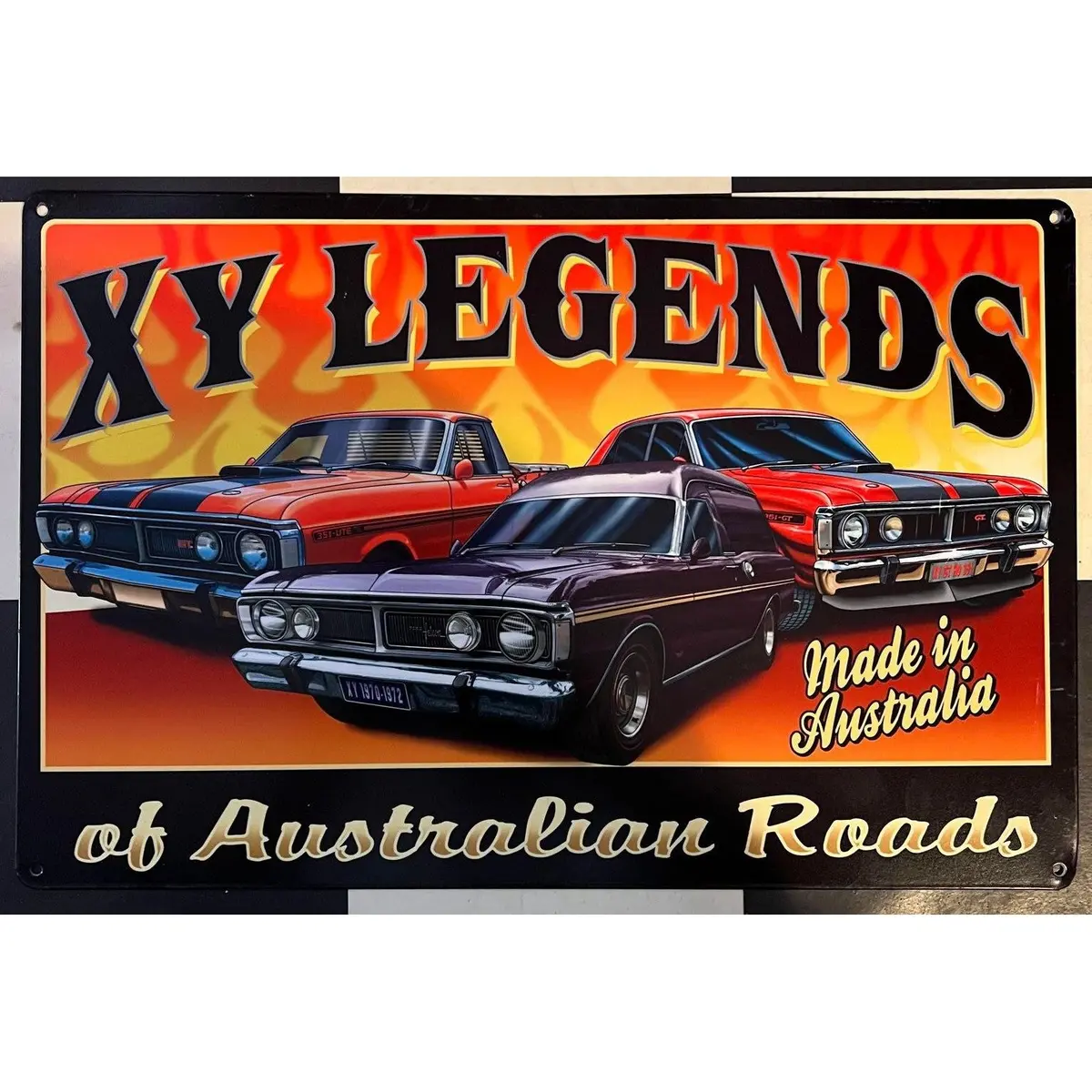 Retro Tin Sign Ford Falcon Xy Legends 1