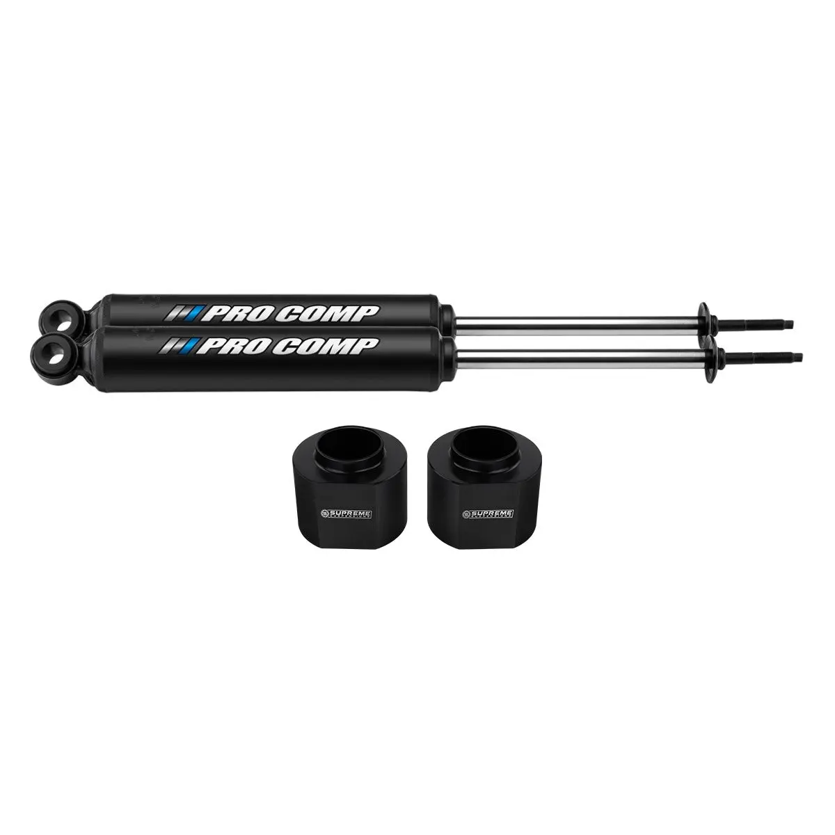 1984-2001 Jeep Cherokee Xj Front Suspension Lift Spacers With Pro Comp Pro-X Twin Tube Shocks 2Wd 4Wd 1