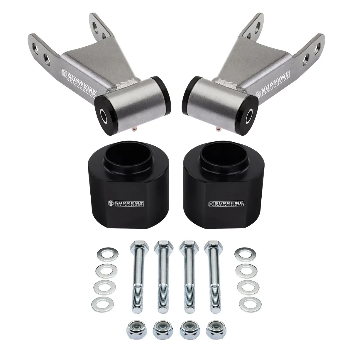 1984-2001 Jeep Cherokee Xj 2Wd 4Wd Front Lift Spacers With 2" Rear Lift Shackles Including Spring Compressor Tool 2