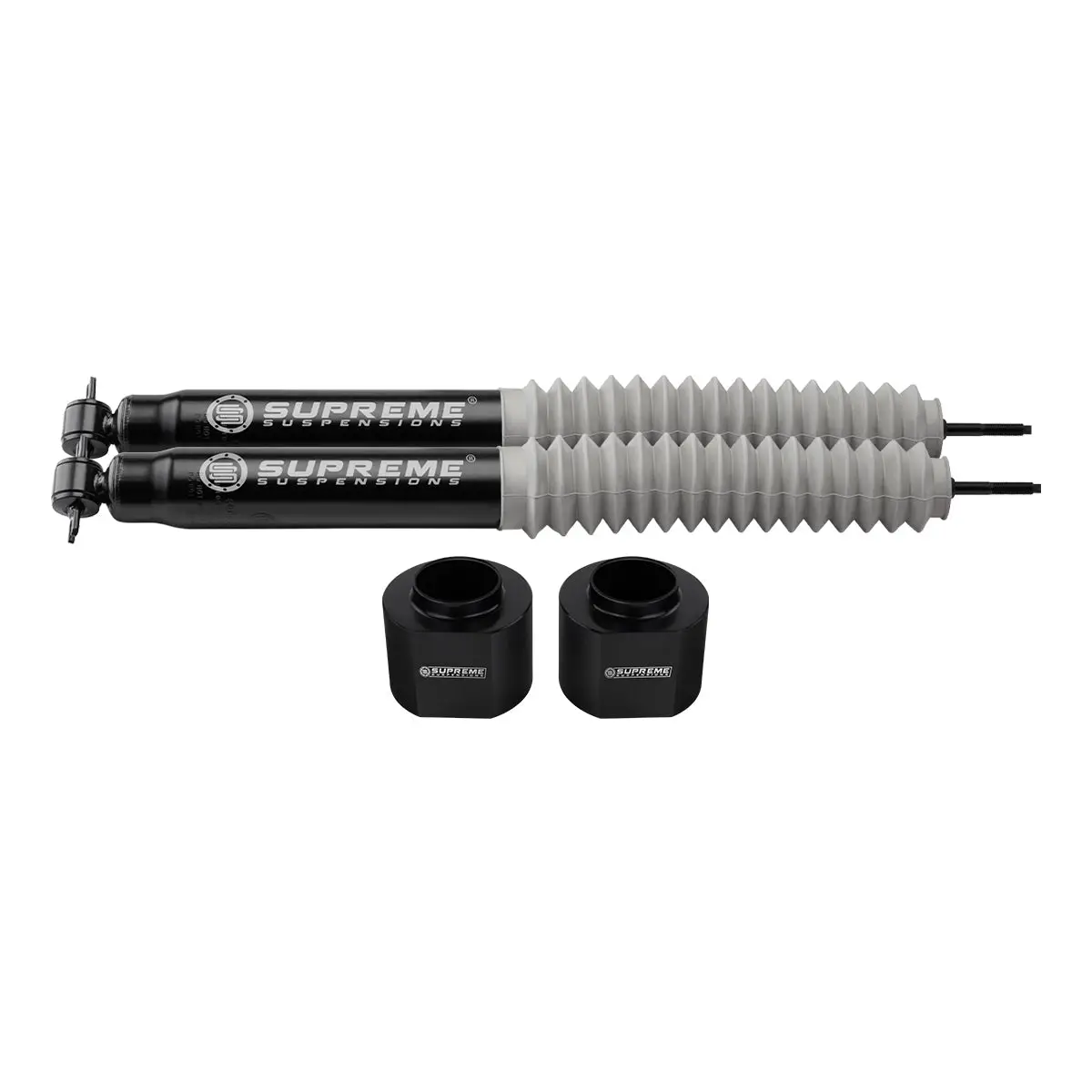 1997-2006 Jeep Wrangler Tj Front Coil Spring Lift Spacers With Supreme Suspensions Max Performance Shock Absorbers 2Wd 4Wd 1
