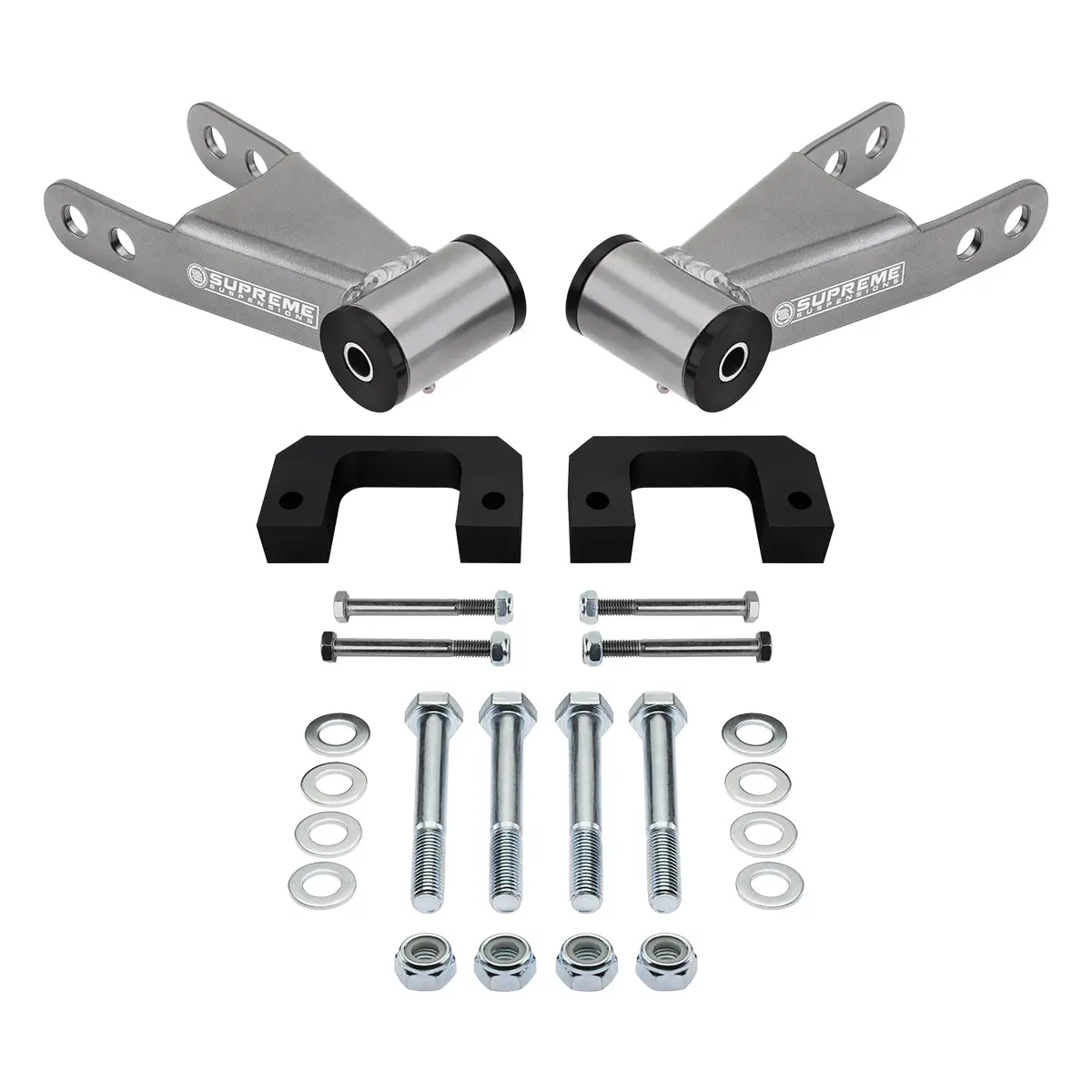 2.5" Front + 1" Or 2" Rear Drop Lowering Kit For 2007-2018 Chevy Silverado Gmc Sierra 1500 2Wd 4Wd 1