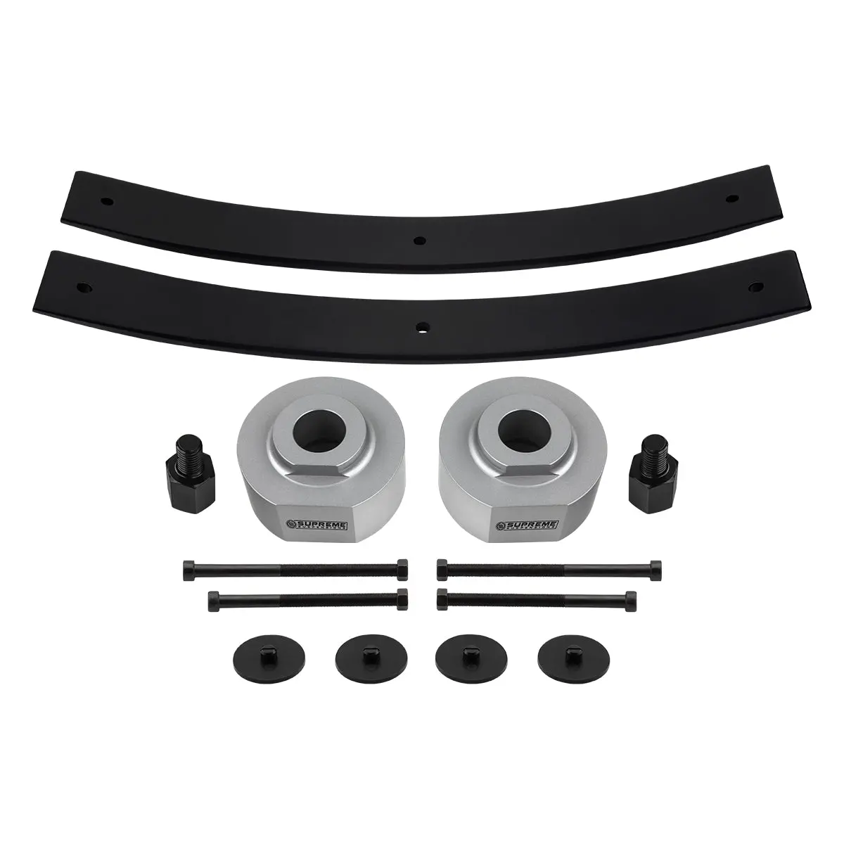 2" Front Lift Spring Spacers + 2" Rear Lift Short Add-A-Leaf Springs For 1981-1996 Ford F-150 2
