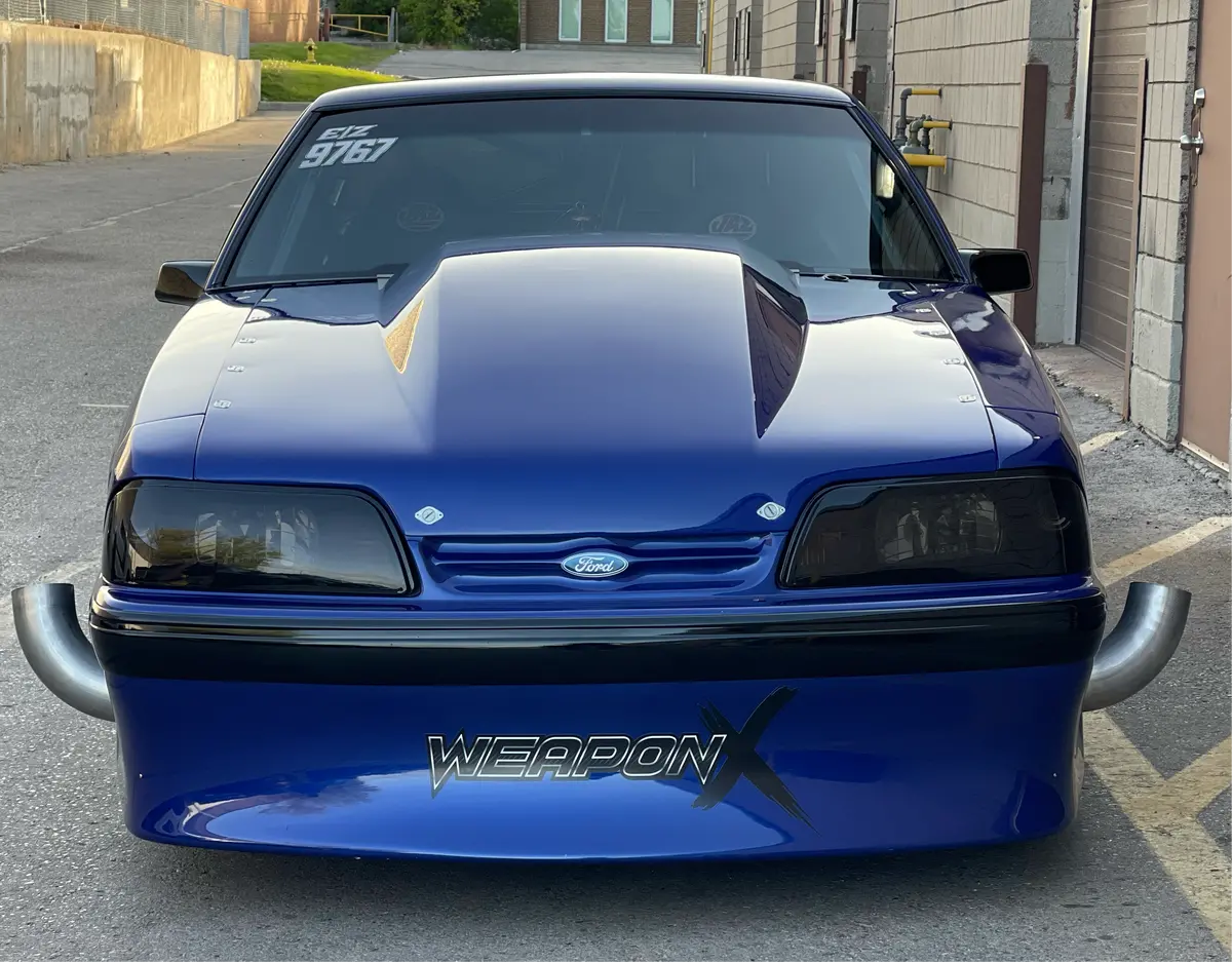 Joe Van O 87-93 Ford Mustang Pin On Bubble Cowl Hood (Made In Canada 🇨🇦) 3