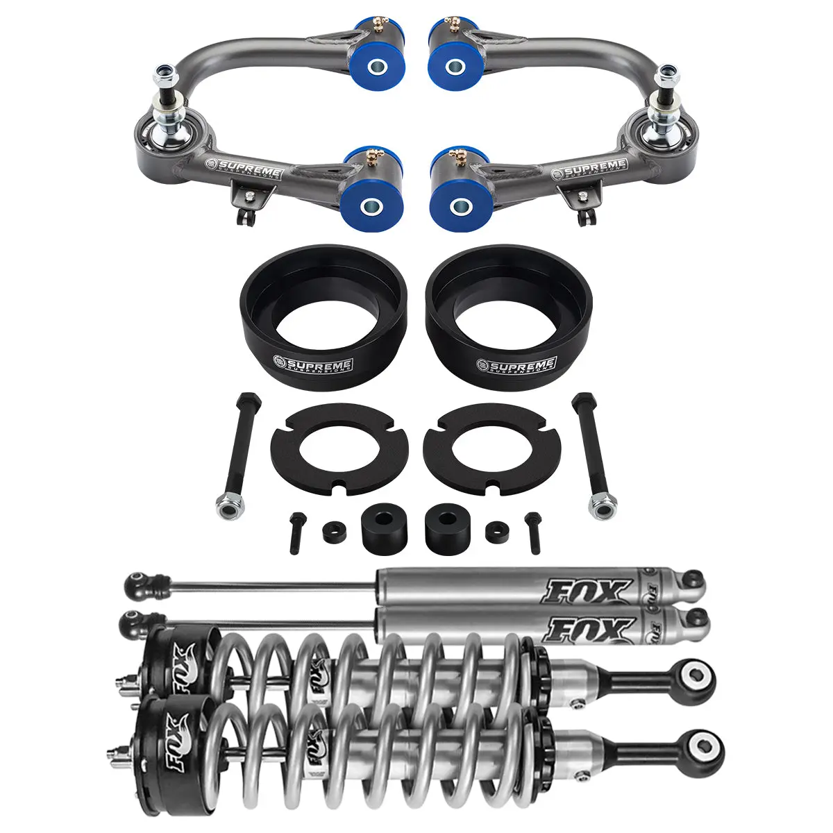 2.5" Front + 3" Rear Full Lift Kit 2007 - 2009 Toyota Fj Cruiser W/ Uca + Fox 2.0 Coilovers + Shocks 1