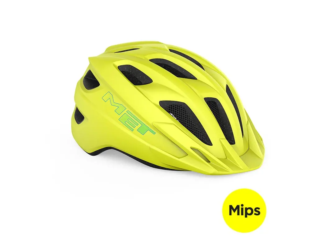 Met Crackerjack Mips Lime/Matt Un (52-57 Cm) Cykelhjelm 1