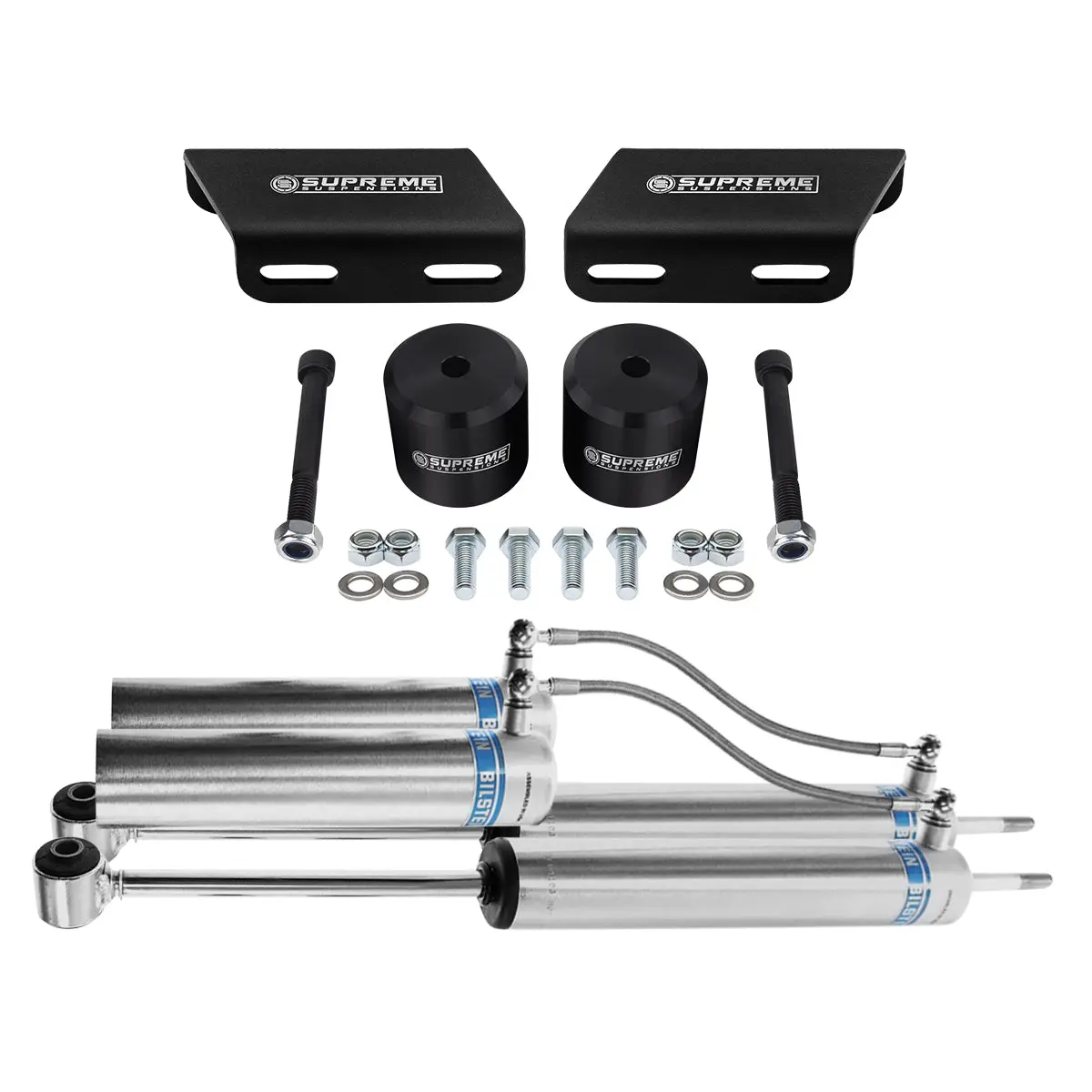 2008-2018 Ford Super Duty Front Suspension Lift Kit With Sway Bar Drop Brackets & Bilstein Shocks 4Wd 3