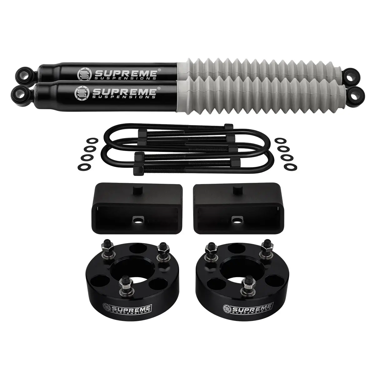 2006-2008 Ram 1500 Full Suspension Lift Kit With Supreme Suspensions Max Performance Rear Shocks 4Wd 4X4 1