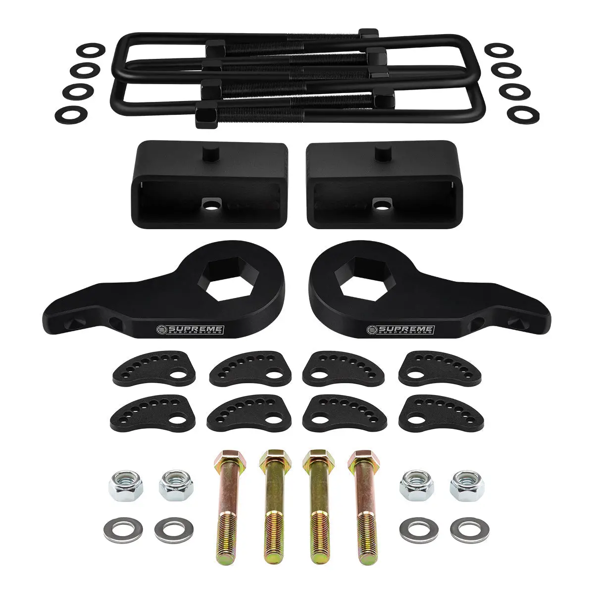 2001-2010 Gmc Sierra 3500Hd Full Lift Kit + Upper Arm Camber/Caster Alignment Kit 2