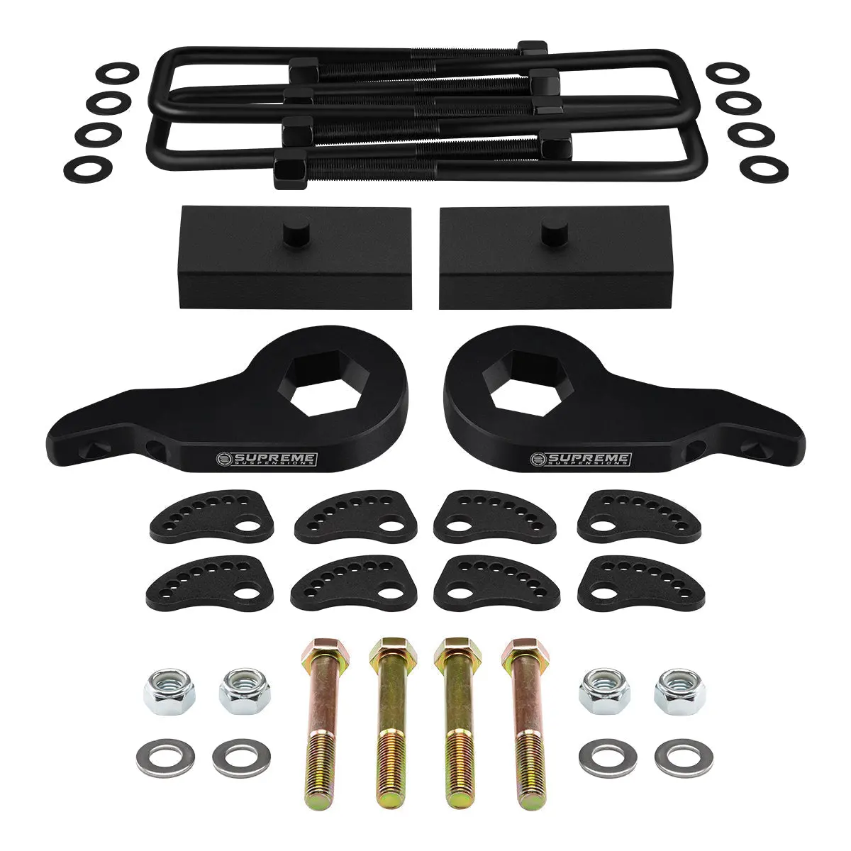 2000-2010 Gmc Sierra 2500Hd Full Lift Kit + Upper Arm Camber/Caster Alignment Kit 3