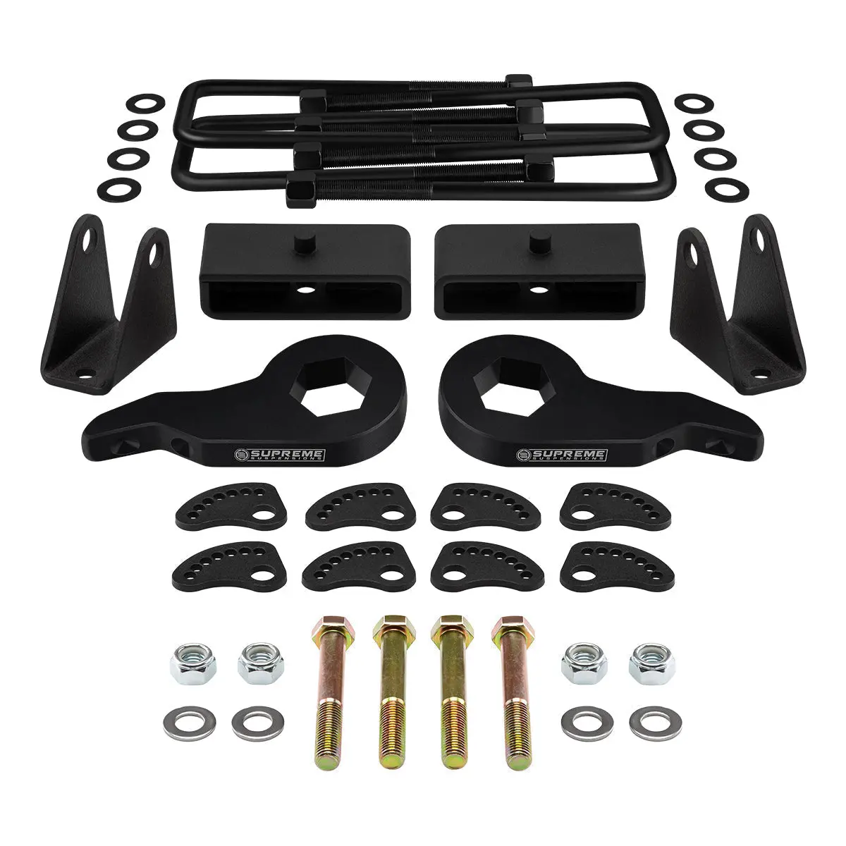 2000-2010 Gmc Sierra 2500 Full Lift Kit Includes Camber/Caster Alignment Kit + Shock Extenders 1