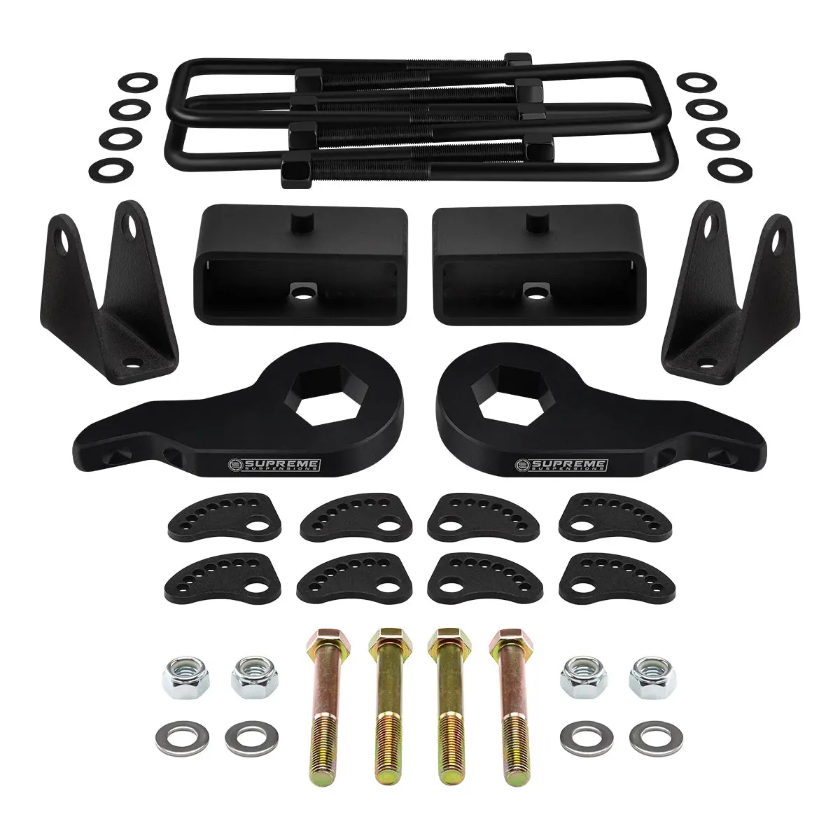 2002-2005 Chevrolet Avalanche 2500 Full Lift Kit Includes Camber/Caster Alignment Kit + Shock Extenders 2