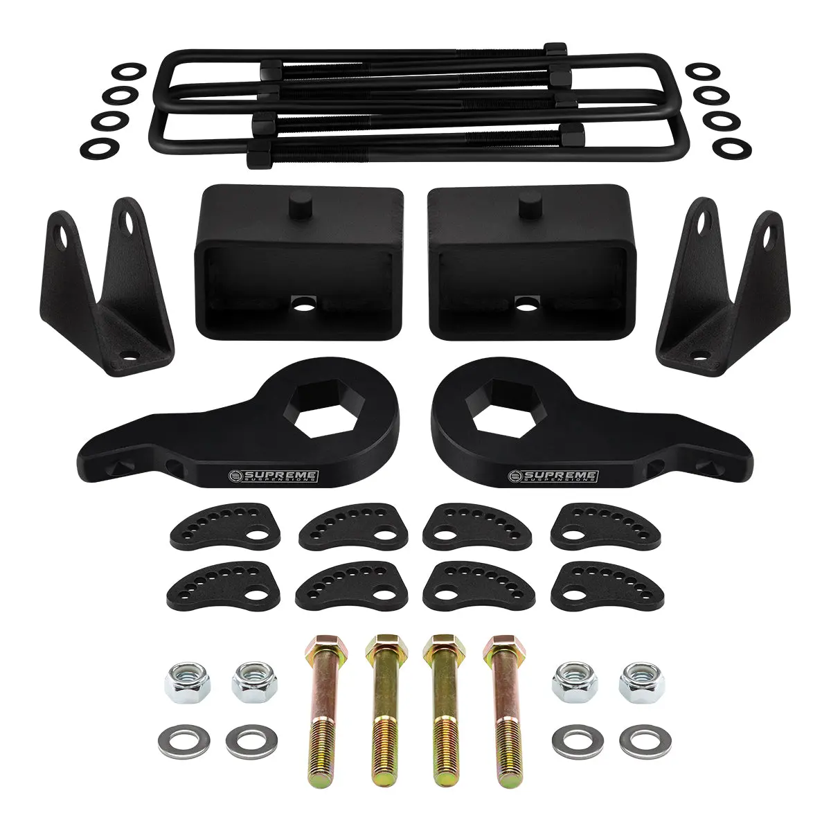 2002-2005 Chevrolet Avalanche 2500 Full Lift Kit Includes Camber/Caster Alignment Kit + Shock Extenders 4