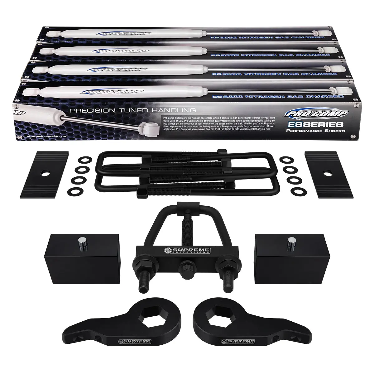 1999-2007(Classic) Gmc Sierra 1500 Full Suspension Lift Kit W/ Shims, Tool & Extended Pro Comp Shocks 4Wd 1