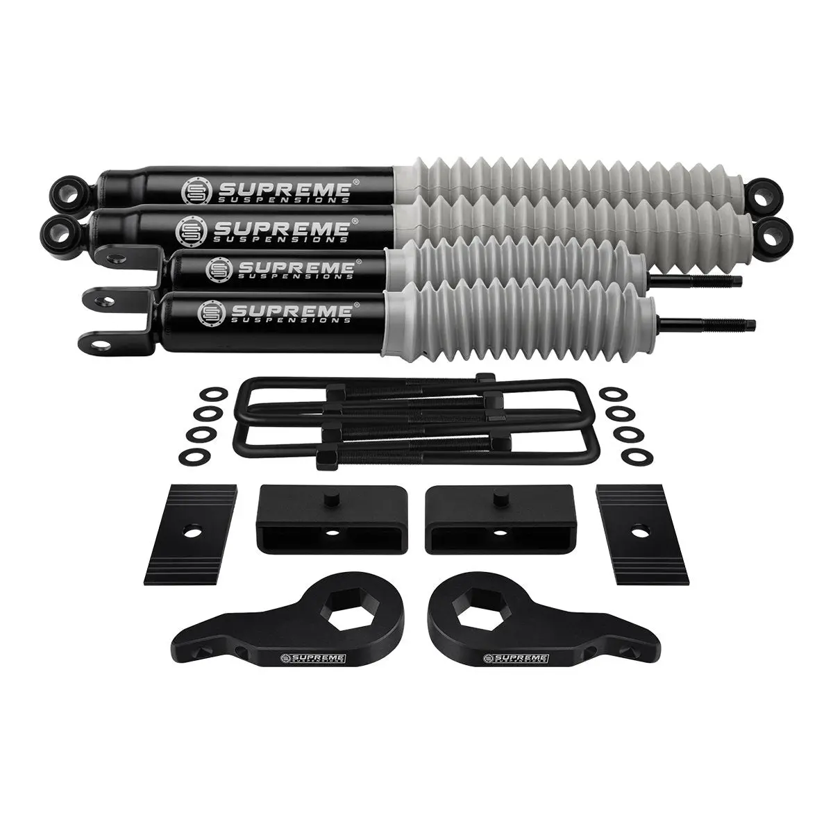 1999-2007 Gmc Sierra 1500 4Wd Full Suspension Lift Kit With Axle Shims & Max Performance Shocks 1
