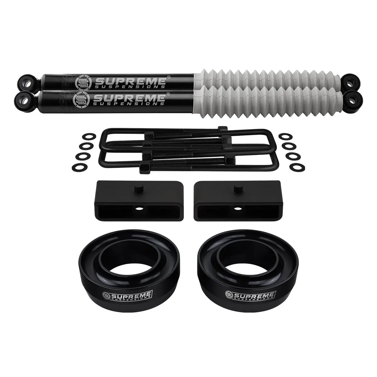 1988-1999 Gmc C2500 Full Suspension Lift Kit With Supreme Suspensions Max Performance Rear Shocks 2Wd 4X2 1
