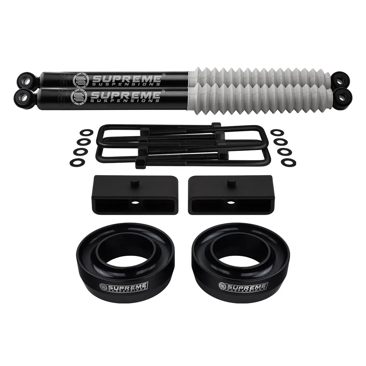 1988-1999 Chevrolet C2500 Full Suspension Lift Kit With Supreme Suspensions Max Performance Rear Shocks 2Wd 4X2 1