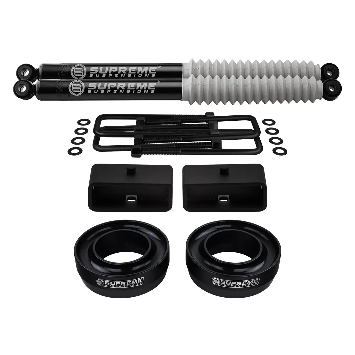 1988-1999 Gmc C2500 Full Suspension Lift Kit With Supreme Suspensions Max Performance Rear Shocks 2Wd 4X2 2