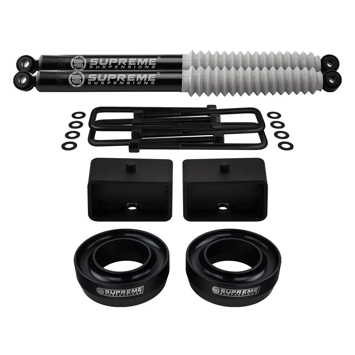 1988-1999 Chevrolet C1500 Full Suspension Lift Kit With Supreme Suspensions Max Performance Rear Shocks 2Wd 4X2 5