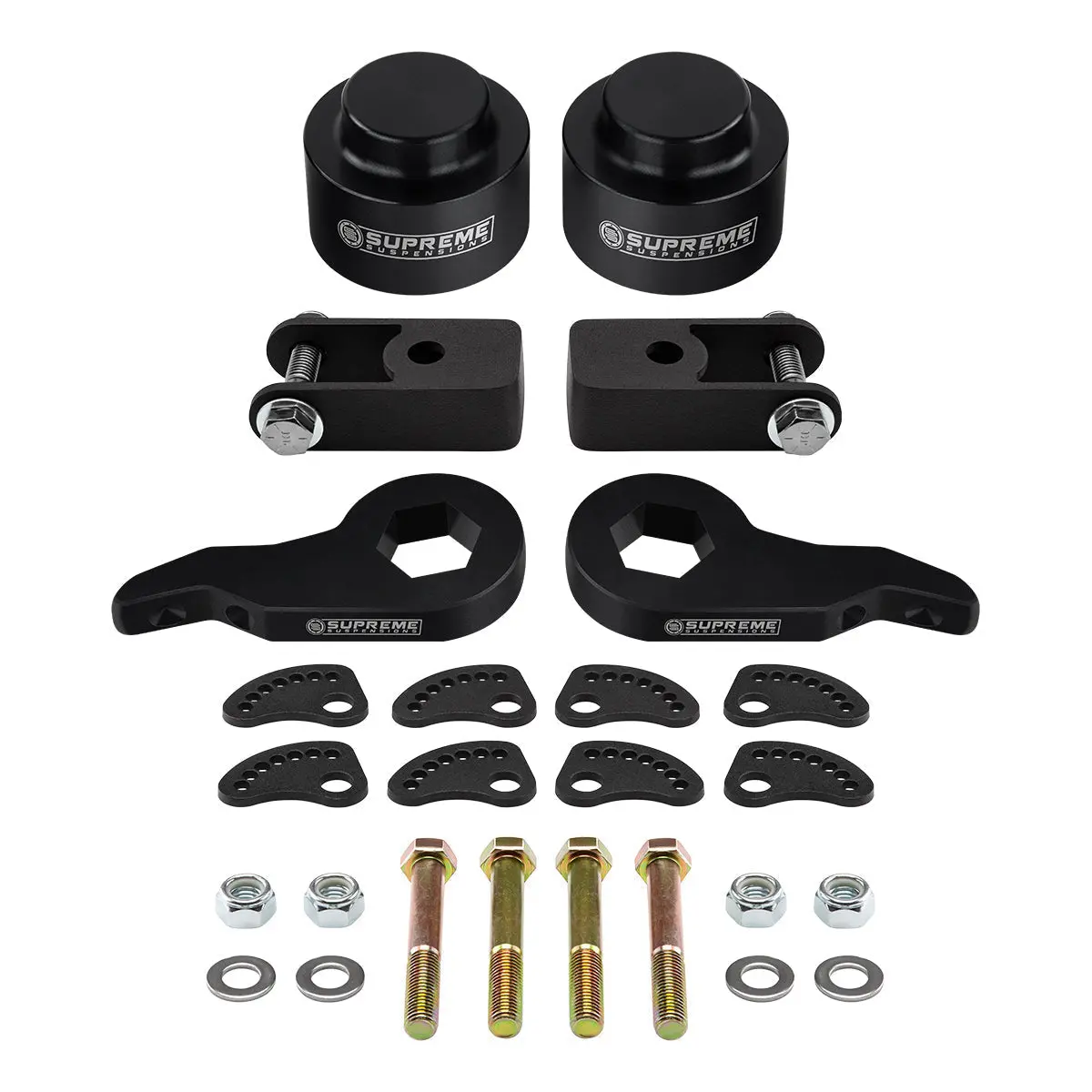2000-2006 Gmc Yukon Xl 1500 6-Lug Full Lift Kit + Shock Extenders + Camber/Caster Alignment Kit 1