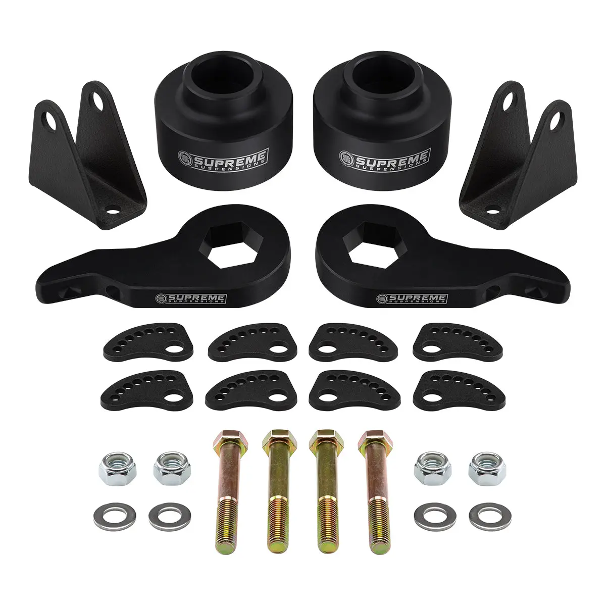 2003-2009 Hummer H2 4Wd Full Lift Kit 1-3" Front Torsion Keys + Camber/Caster Alignment Kit 1