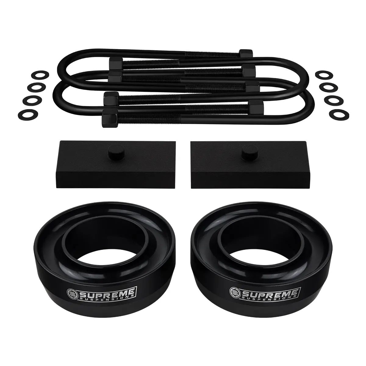 2" Front Spring Spacers 1" Rear 3/4Th Pin Blocks With U-Bolts Lift Kit For Dodge Rams 4" Axle 1
