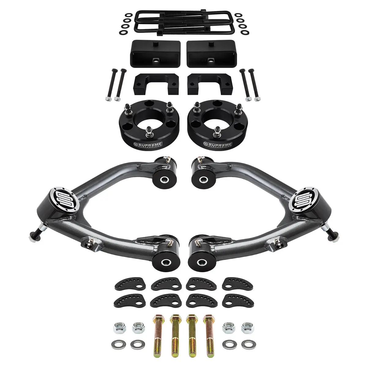 2007-2018 Chevrolet Silverado 1500 Full Suspension Lift Kit With Uni-Ball Upper Control Arms And Camber/Caster Adjusting & Lock-Out Kit 3