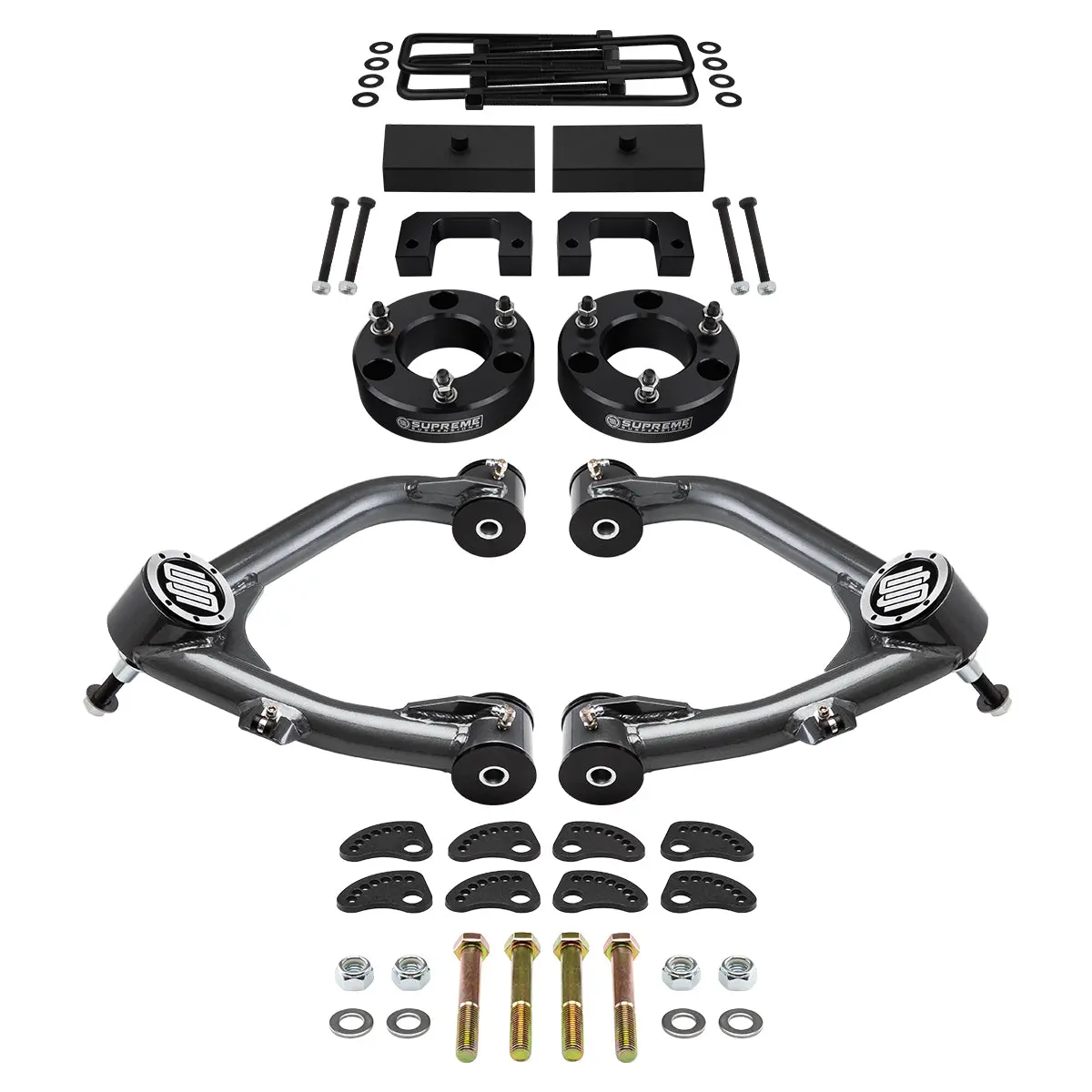 2007-2018 Gmc Sierra 1500 Full Suspension Lift Kit With Uni-Ball Upper Control Arms And Camber/Caster Adjusting & Lock-Out Kit 1