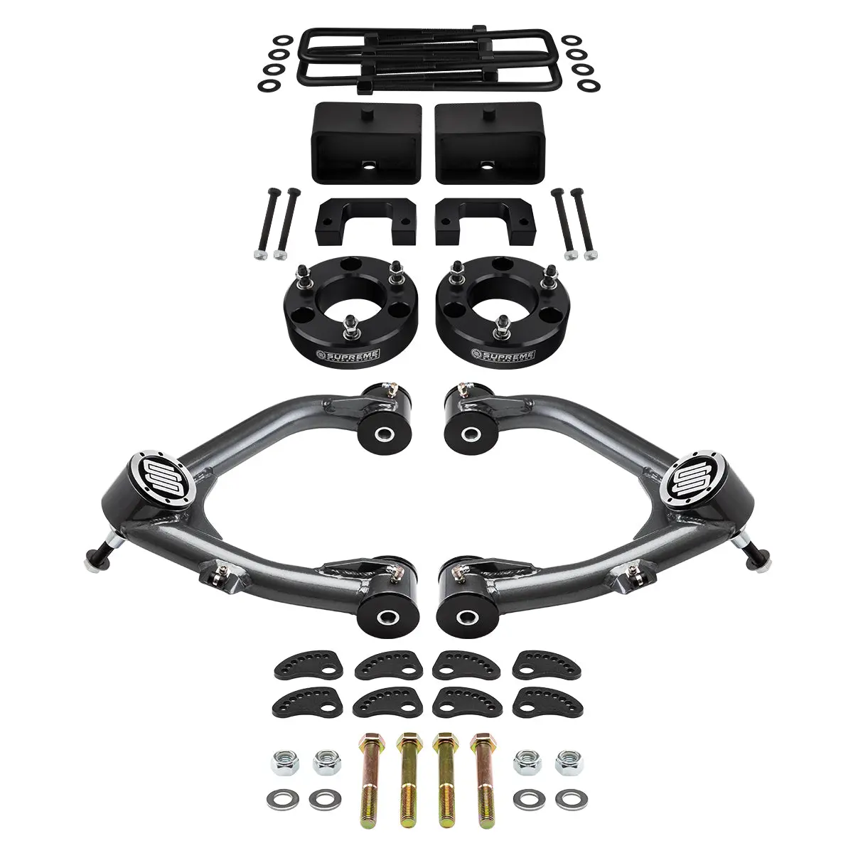 2007-2018 Chevrolet Silverado 1500 Full Suspension Lift Kit With Uni-Ball Upper Control Arms And Camber/Caster Adjusting & Lock-Out Kit 4