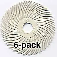3M Radial Bristle Discs, 120 Grit, White, 2", 6-Pk 1
