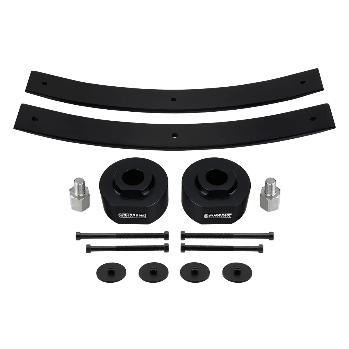 2" Front Lift Spring Spacers + 2" Rear Lift Short Add-A-Leaf Springs Fits 83-96 Ford Bronco 2Wd 1