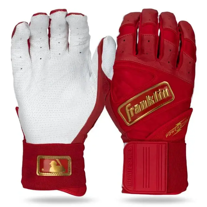 Franklin Powerstrap Infinite Adult Batting Gloves - Red 1