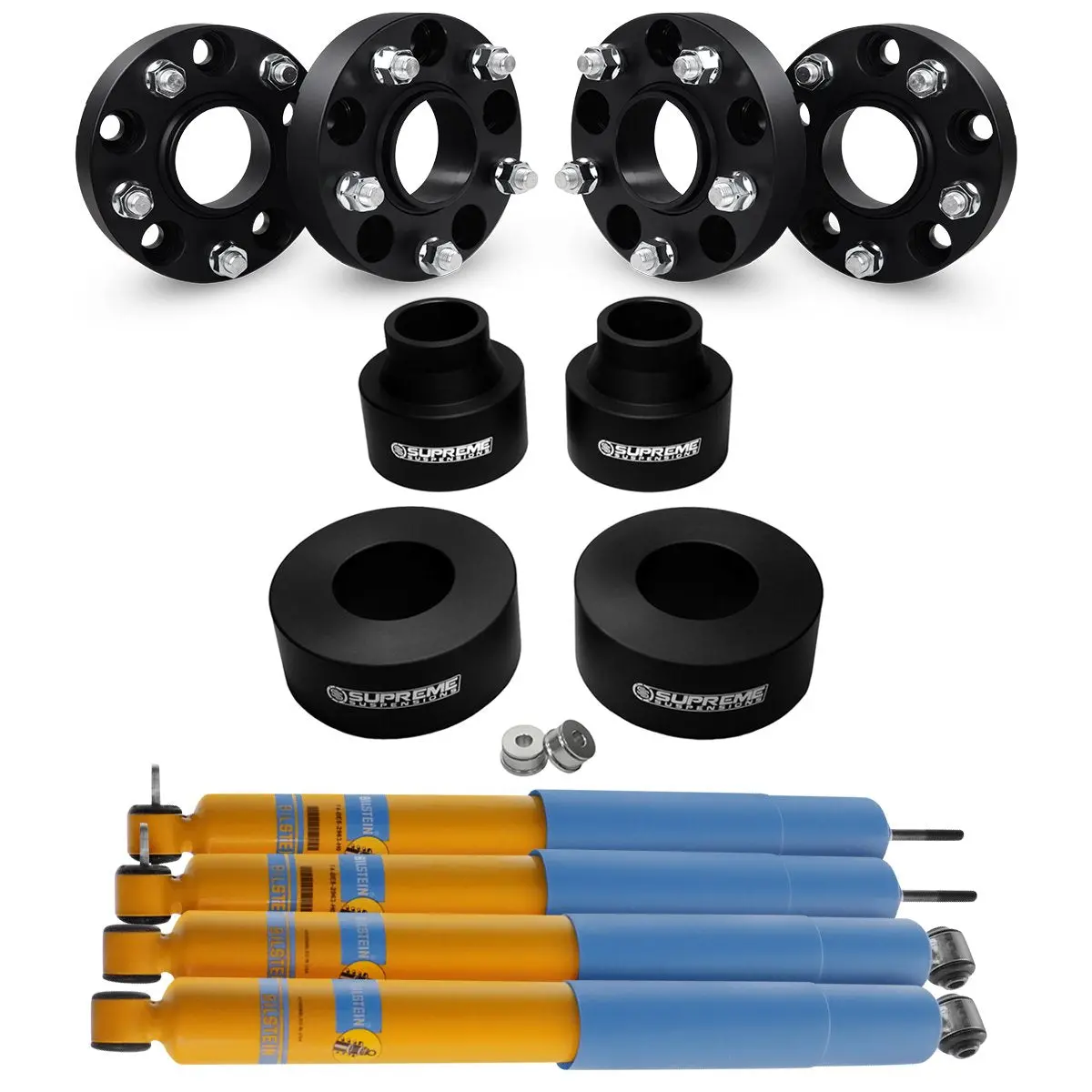 1999-2004 Jeep Grand Cherokee Wj Full Suspension Lift Kit , Bilstein Shocks & Wheel Spacers 1