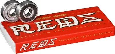 Bones® Super Reds® Skateboard Bearings (8 Pk) 1