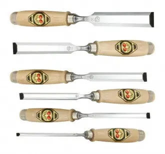 Two Cherries 6Pc. Bevel Edge Chisel Set 1
