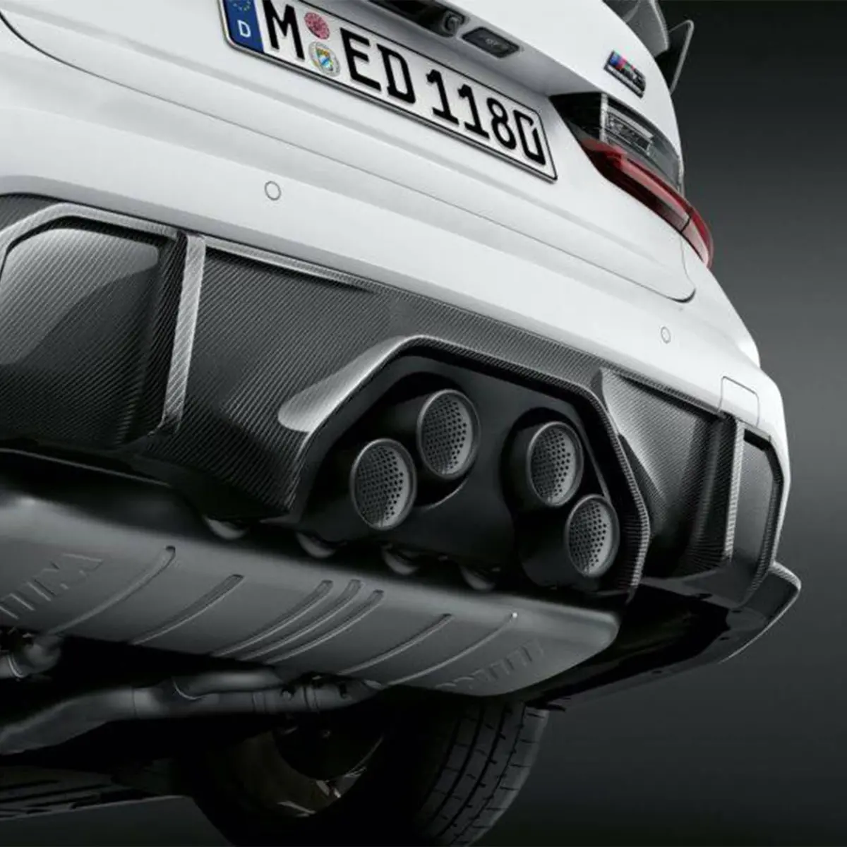 Bmw Genuine M Performance G80 M3 G82 M4 Trio Exhaust Diffuser In Prepreg Carbon Fibre 1