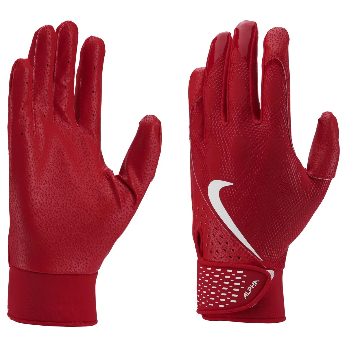 Nike Alpha Adult Batting Gloves - Red 1