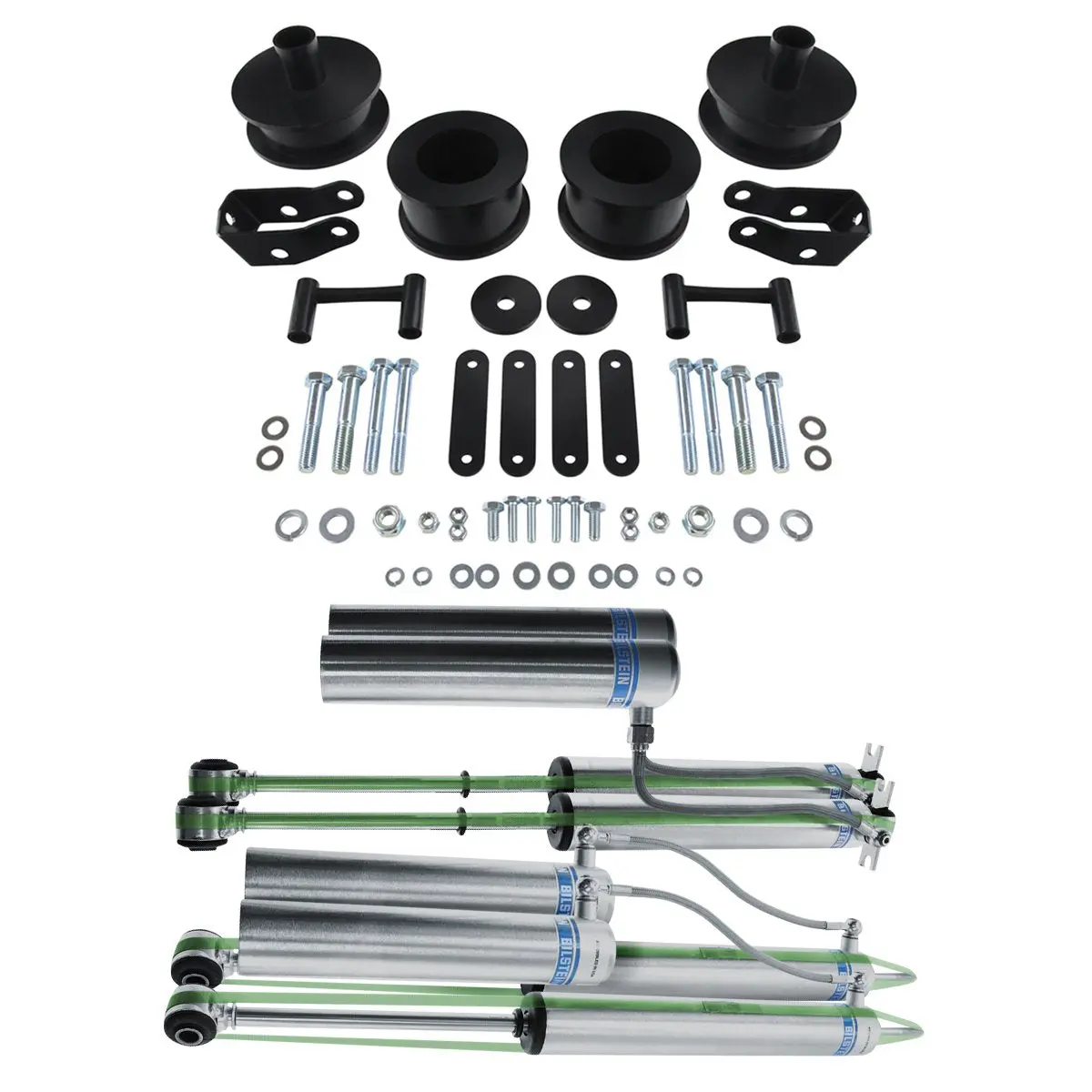 2007-2015 Jeep Wrangler Jk Full Coil Spacer Lift Kit & Bilstein Shocks 2Wd 4Wd 5