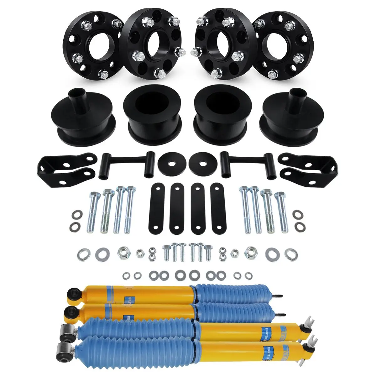 2007-2015 Jeep Wrangler Jk Full Coil Spacer Lift Kit, Bilstein Shocks & Wheel Spacers 1