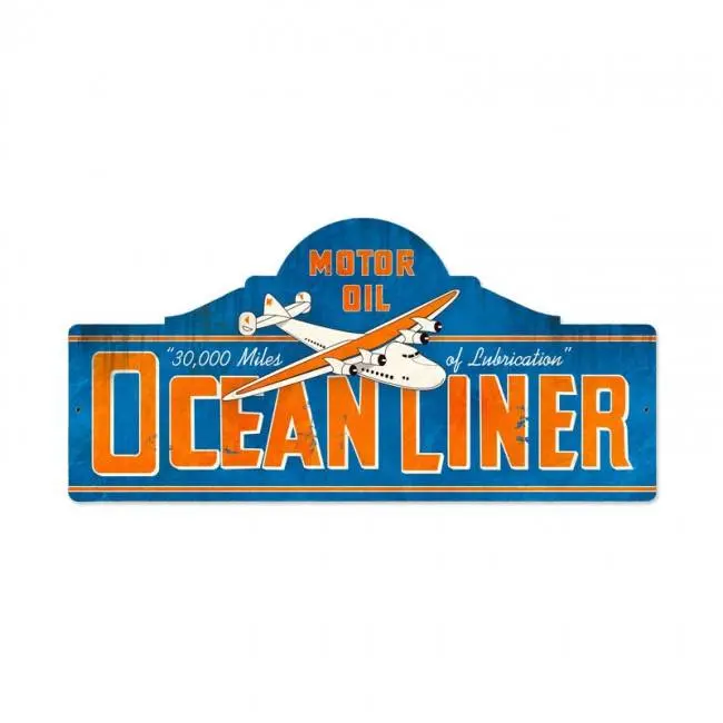 Retro Tin Sign Ocean Liner Oil 1